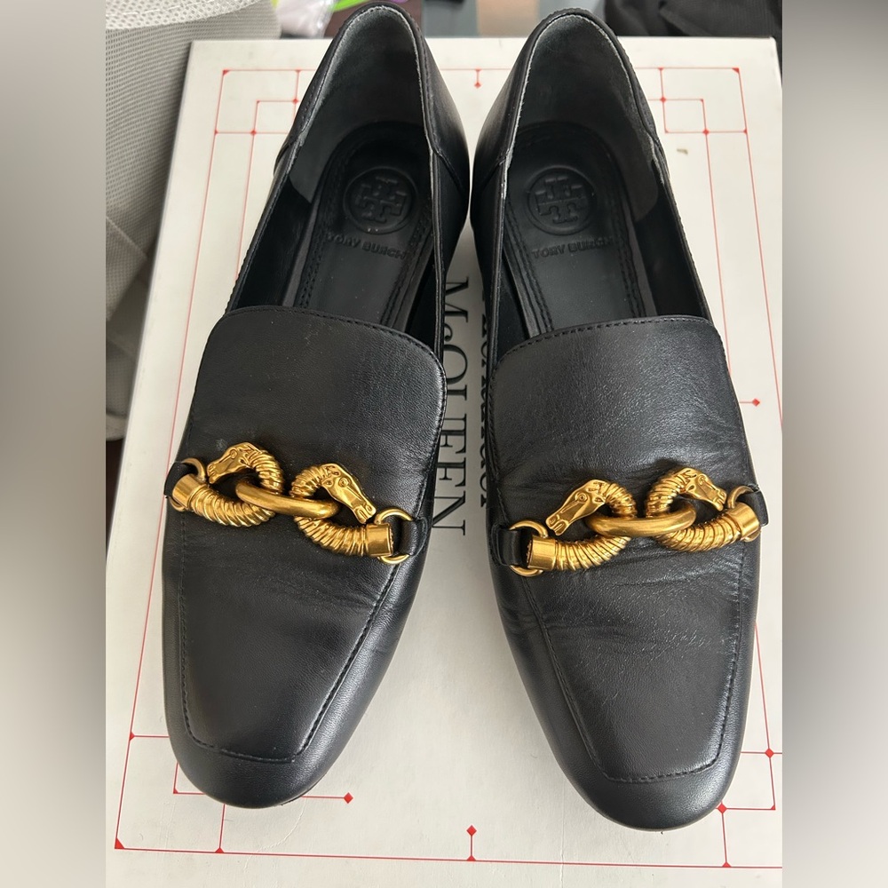 Tory Burch Black Jessa Horse Hardware Loafer